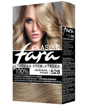 Картинка Fara Classic Краска для волос 528 пепельно-русый BeautyConceptPro