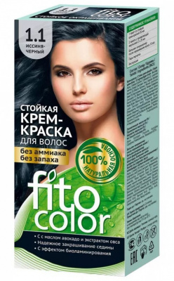 Картинка Фитокосметик Крем-краска для волос FitoColor тон 1.1 Иссиня-черный BeautyConceptPro
