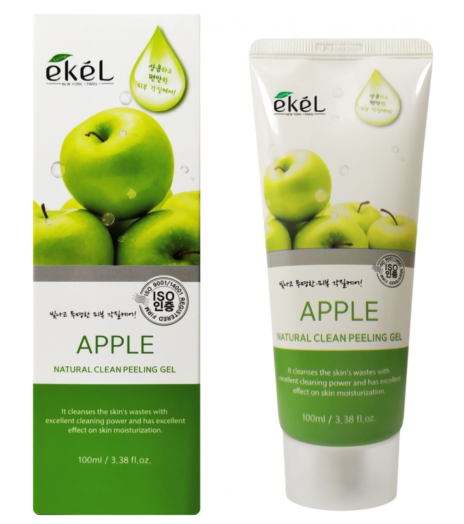 Картинка Пилинг-гель для лица с экстрактом яблока Ekel Peeling Gel Apple, 100 мл BeautyConceptPro