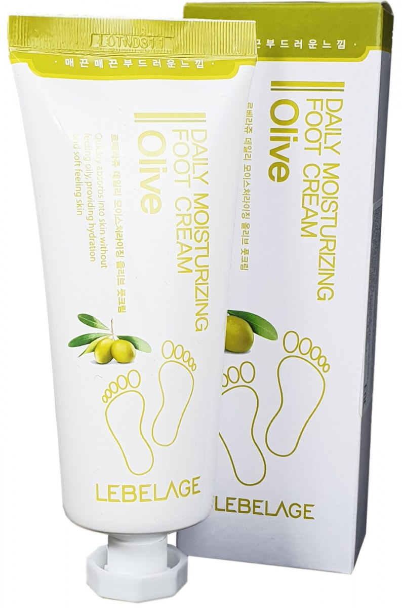 Картинка Крем для ног с маслом оливы Lebelage Daily Moisturizing Foot Cream, 100 мл BeautyConceptPro