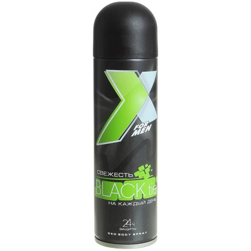 Картинка Парфюмированный дезодорант спрей для тела мужской X Style «Black tie», 145 мл BeautyConceptPro