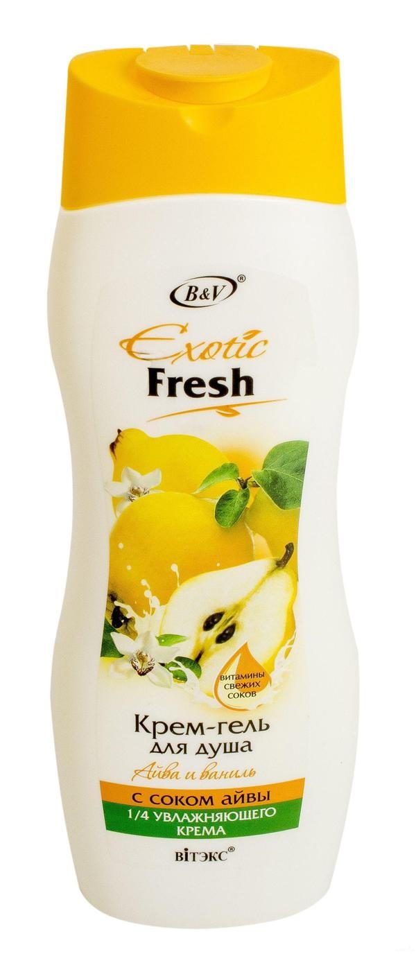 Картинка Витекс Exotic Fresh Крем-гель для душа Айва и ваниль, 500 мл BeautyConceptPro
