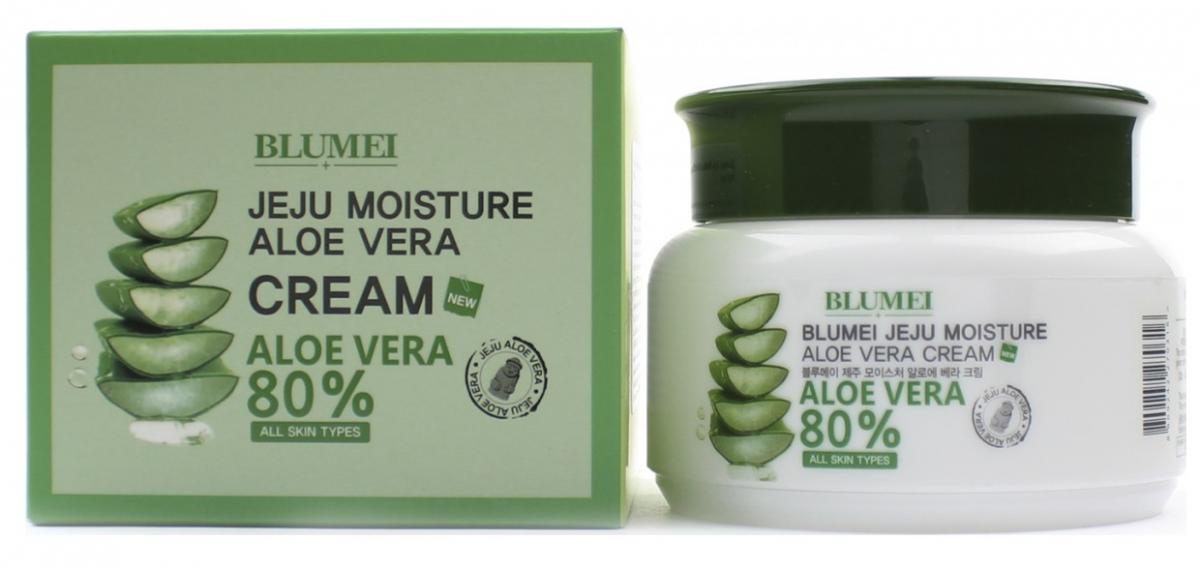 Картинка Крем для лица с Алоэ Blumei Jeju Moisture Aloe Vera 80% Cream, 100 мл BeautyConceptPro