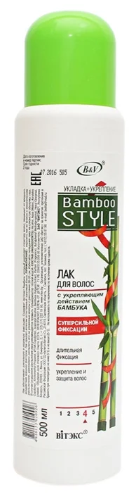 Картинка Витекс Bamboo Style Лак для волос супер сильная фиксация (запасной блок), 500 мл BeautyConceptPro
