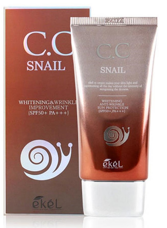 Картинка CC крем  с улиточным муцином Ekel Snail CC Cream SPF50+ PA +++, 50 мл BeautyConceptPro