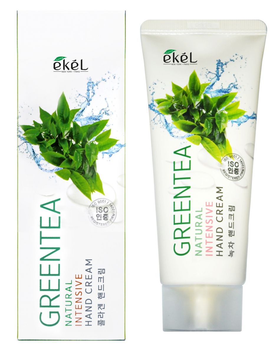 Картинка Крем для рук с экстрактом зеленого чая Ekel Natural Intensive Hand Cream Green Tea, 100 мл BeautyConceptPro