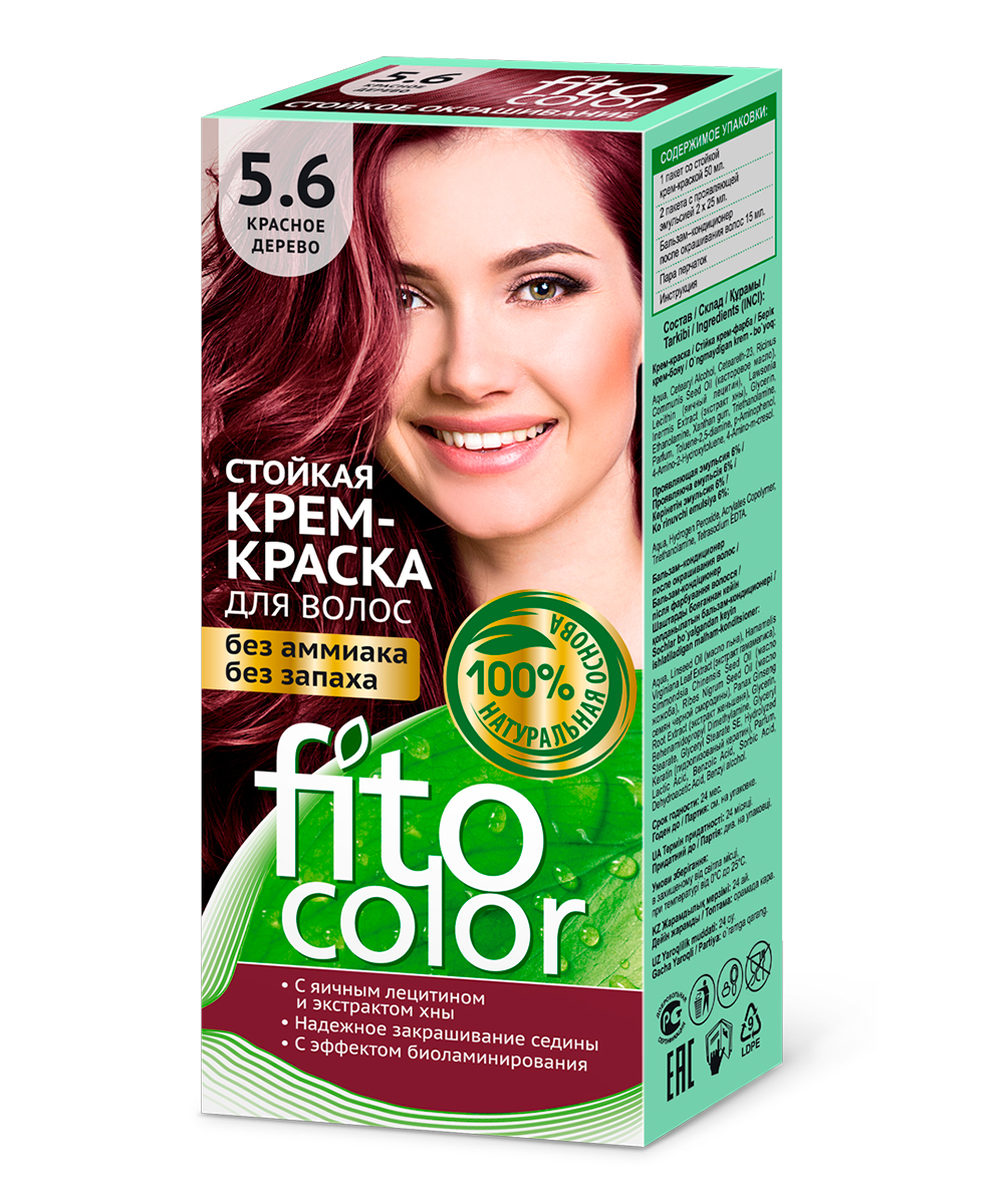 Картинка Фитокосметик Крем-краска для волос FitoColor тон 5.6 Красное дерево BeautyConceptPro