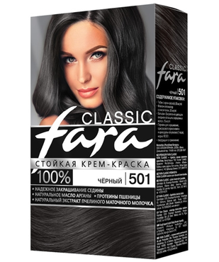 Картинка Fara Classic Краска для волос 501 Черный BeautyConceptPro