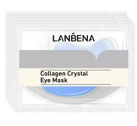 Картинка Гидрогелевые патчи для глаз Collagen Crystal Eye Mask, золотые Lanbena, 1 пара BeautyConceptPro