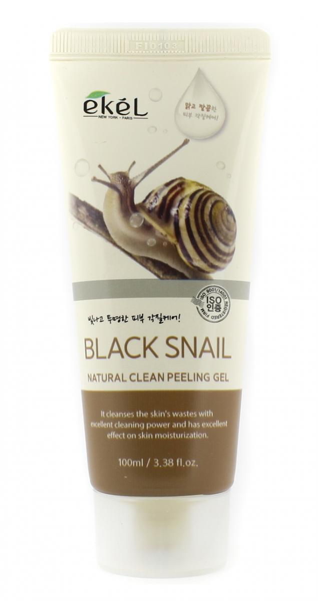 Картинка Пилинг для лица с экстрактом улиточного муцина Ekel Peeling Gel Black Snail, 100 мл BeautyConceptPro