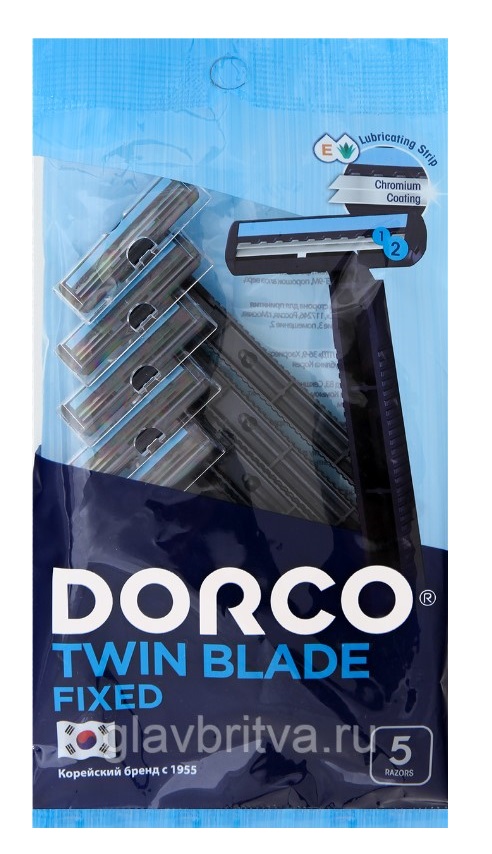 Картинка Станки одноразовые для бритья 2 лезвия Dorco Twin Blade, 5 шт BeautyConceptPro