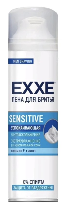 Картинка Пена для бритья Sensitive для чувствительной кожи EXXE, 200 мл BeautyConceptPro
