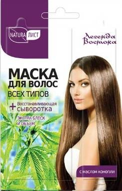 Картинка Маска для всех типов волос "Экстра блеск и объем" с конопля+восстановительная сыворотка с протеином  льна BeautyConceptPro