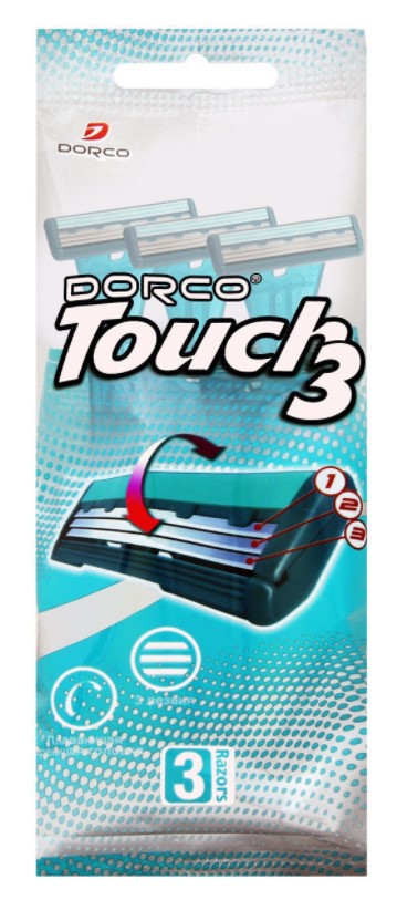 Картинка Станки одноразовые для бритья с 3 лезвиями Dorco Touch3, 3 шт BeautyConceptPro