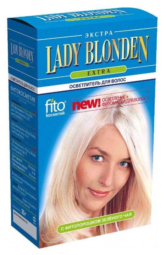 Картинка Осветлитель для волос Lady Blonden Extra Фитокосметик, 35 гр BeautyConceptPro