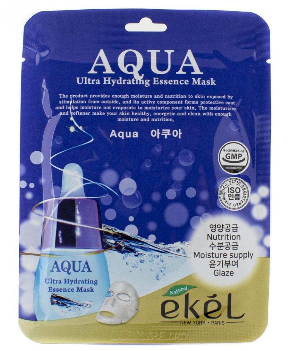 Картинка Тканевая маска увлажняющая Ekel Ultra Hydrating Essence Mask Aqua, 25 мл BeautyConceptPro