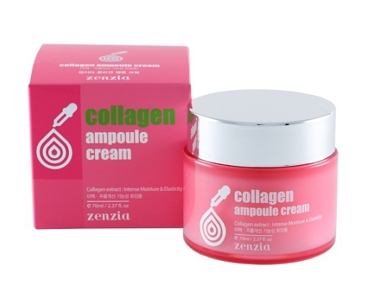 Картинка Крем для лица с коллагеном Zenzia collagen ampoule cream Jigott, 70 мл BeautyConceptPro