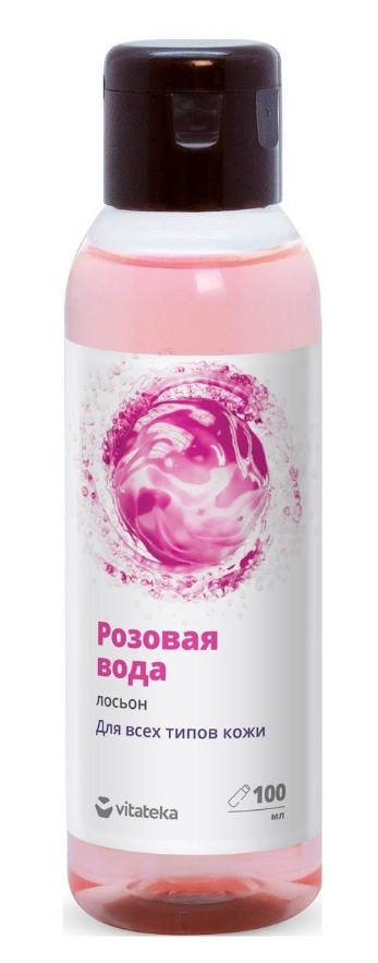 Картинка Лосьон розовая вода с серебром Vitateka (Витатека), 100мл BeautyConceptPro