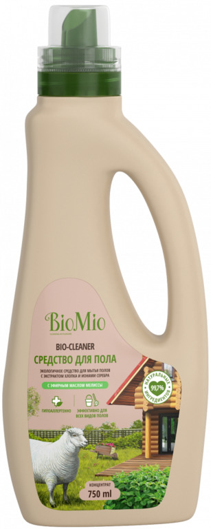 Картинка Моющее эко средство для пола с эфирным маслом мелиссы Bio-Floor Cleaner, 750 мл BeautyConceptPro