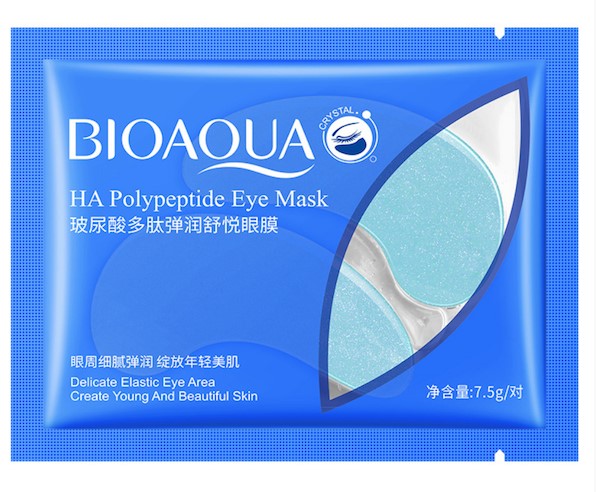 Картинка Гидрогелевые патчи для глаз с эффектом лифтинга HA Polypeptide Eye Mask Bioaqua, 1 пара BeautyConceptPro