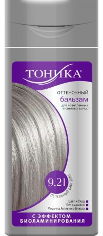 Картинка Тоника Оттеночный бальзам для волос 9.21 Пепельный блондин, 150 мл BeautyConceptPro