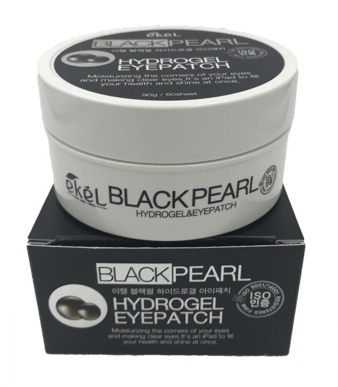 Картинка Патчи для глаз с экстрактом черного жемчуга Ekel Eye Patch Black Pearl, 90 гр/60 шт BeautyConceptPro