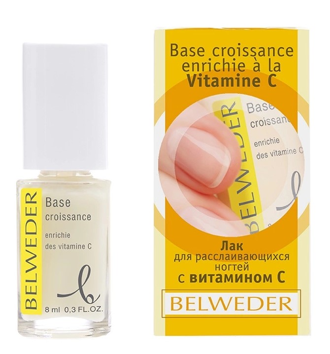 Картинка Лак для расслаивающихся ногтей с витамином С Belweder, 8 мл BeautyConceptPro