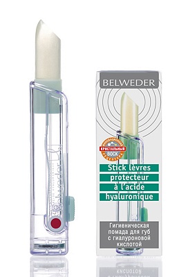 Картинка Гигиеническая помада для губ с гиалуроновой кислотой Belweder, 4 г BeautyConceptPro