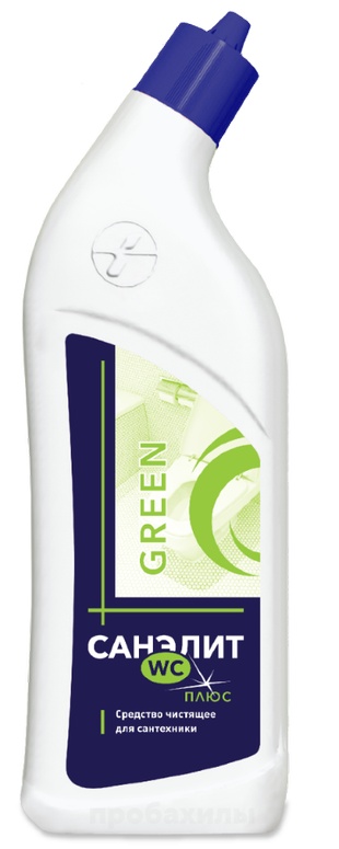 Картинка Моющее средство WC Плюс Green Сосновый лес для сантехники Санэлит, 750 мл BeautyConceptPro