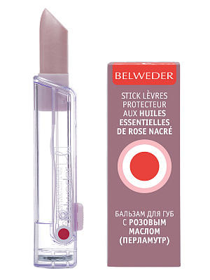 Картинка Бальзам для губ с розовым маслом Belweder, 4 г BeautyConceptPro