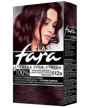 Картинка Fara Classic Краска для волос 512А Красное дерево с темно-фиолетовым BeautyConceptPro