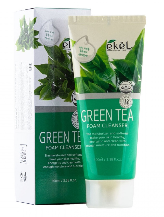 Картинка Пена для умывания с экстрактом зеленого чая Ekel Foam Cleanser Green Tea, 100 мл BeautyConceptPro