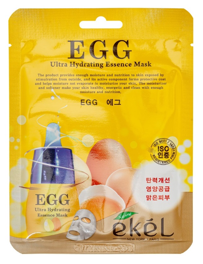 Картинка Тканевая маска яичная Ekel Ultra Hydrating Essence Mask EGG, 25 мл BeautyConceptPro