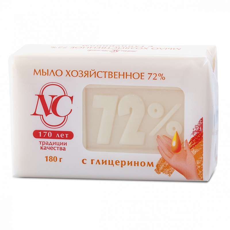 Картинка Хозяйственное мыло "72%" c глицерином, 180 гр BeautyConceptPro