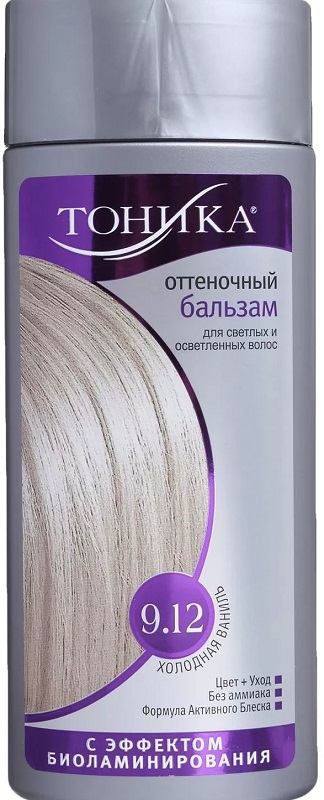 Картинка Тоника Оттеночный бальзам для волос 9.12 Холодная ваниль, 150 мл BeautyConceptPro