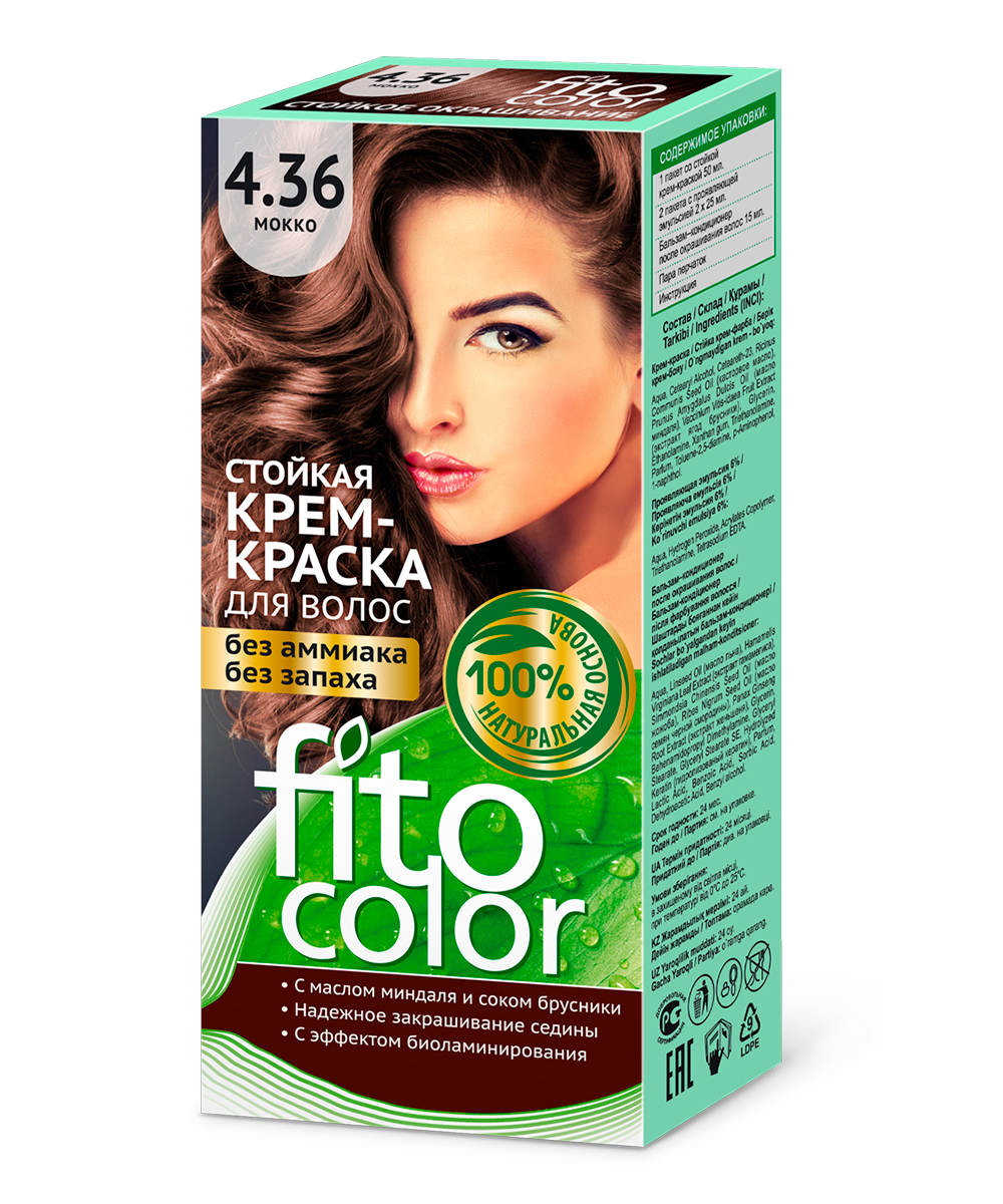 Картинка Фитокосметик Крем-краска для волос FitoColor тон 4.36 Мокко BeautyConceptPro