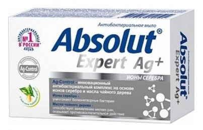 Картинка Мыло туалетное антибактериальное Ионы серебра Absolut, 90 гр BeautyConceptPro