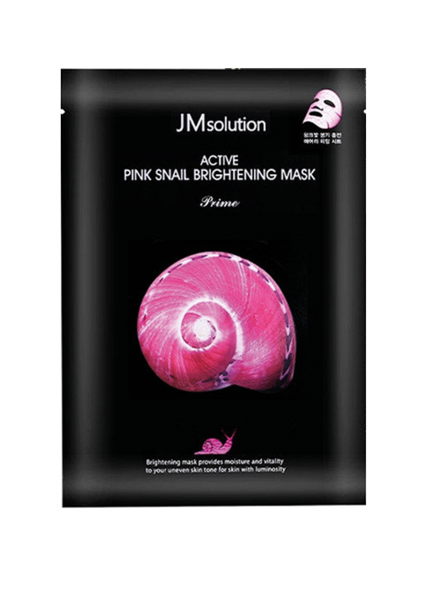 Картинка Ультратонкая маска с муцином улитки JMsolution Active Pink Snail Brightening Mask Prime, 30 мл BeautyConceptPro