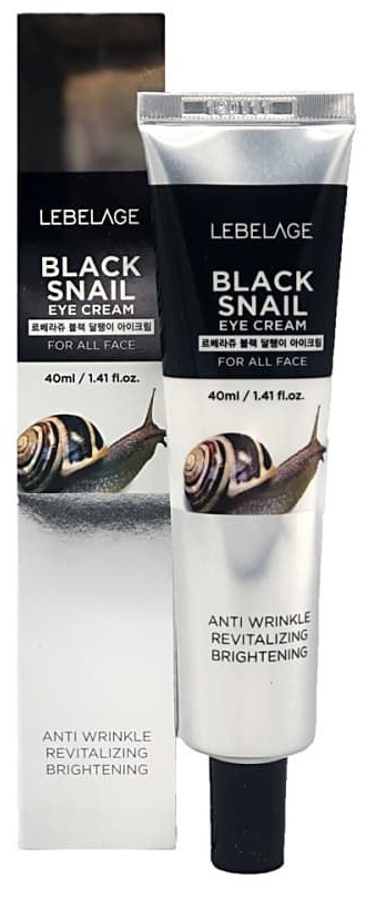 Картинка Крем для век с экстрактом улиточного муцина Lebelage Eye Cream Вlack Snail, 40 мл BeautyConceptPro