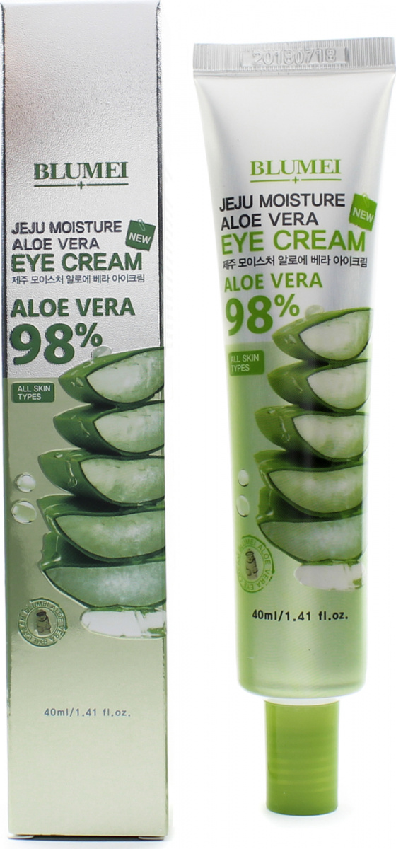 Картинка Крем для глаз с Алоэ Blumei Jeju Moisture Aloe Vera 98% Eye Cream, 100 мл BeautyConceptPro
