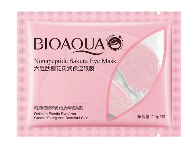 Картинка Многофункциональные патчи для глаз с экстрактом цветов сакуры Bioaqua, 1 пара BeautyConceptPro