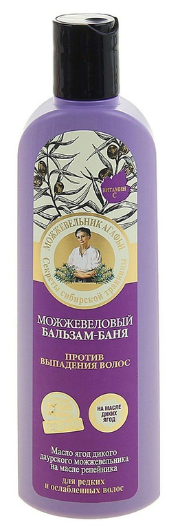 Картинка Бальзам для волос Можжевеловый против выпадения Рецепты бабушки Агафьи, 280 мл BeautyConceptPro