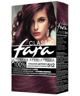 Картинка Fara Classic Краска для волос 512 Красное дерево с фиолетовым оттенком BeautyConceptPro