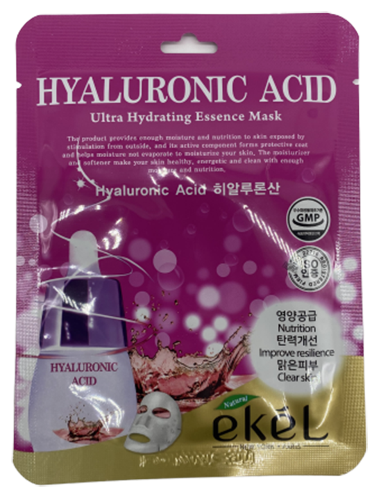 Картинка Тканевая маска с гиалуроновой кислотой Ekel Ultra Hydrating Essence Mask Hyaluronic Acid, 25 мл BeautyConceptPro