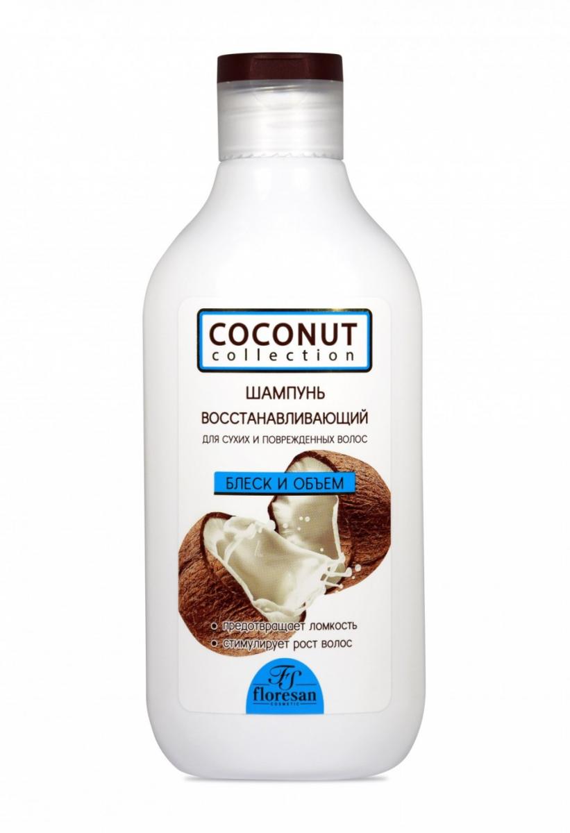 Картинка Шампунь восстанавливающий для сухих и поврежденных волос Coconut Флоресан, 300 мл BeautyConceptPro
