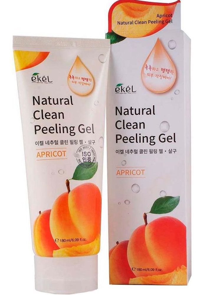 Картинка Пилинг-гель для лица с экстрактом абрикоса Ekel Peeling Gel Apricot, 180 мл BeautyConceptPro
