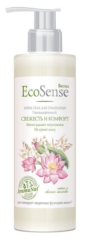 Картинка Крем-гель для умывания Cвежесть и комфорт Ecosense Весна, 200 мл BeautyConceptPro