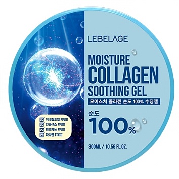 Картинка Универсальный гель с экстрактом коллагена Lebelage Soothing Gel Moisture Collagen 100%, 300 мл BeautyConceptPro