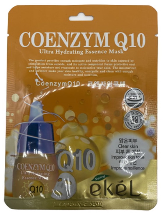 Картинка Тканевая маска с коэнзимом Ekel Ultra Hydrating Essence Mask Coenzyme Q10, 25 мл BeautyConceptPro