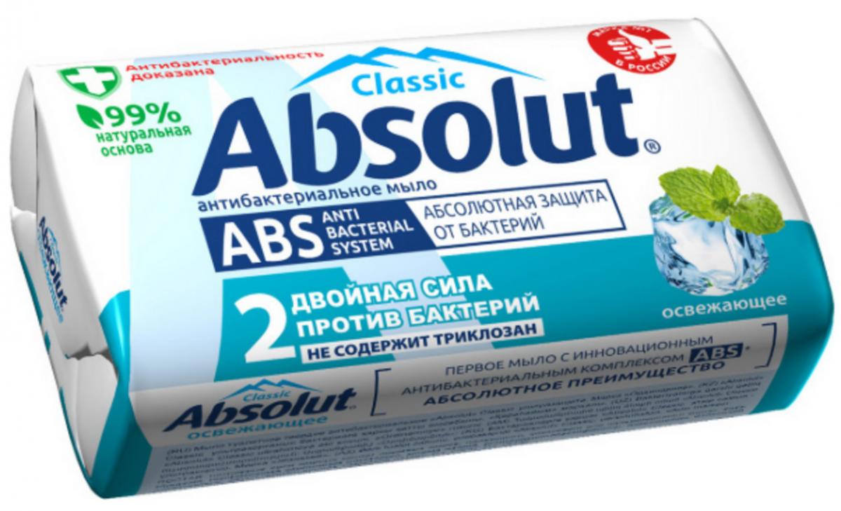 Картинка Мыло туалетное антибактериальное ABC Освежающее Absolut, 90 гр BeautyConceptPro